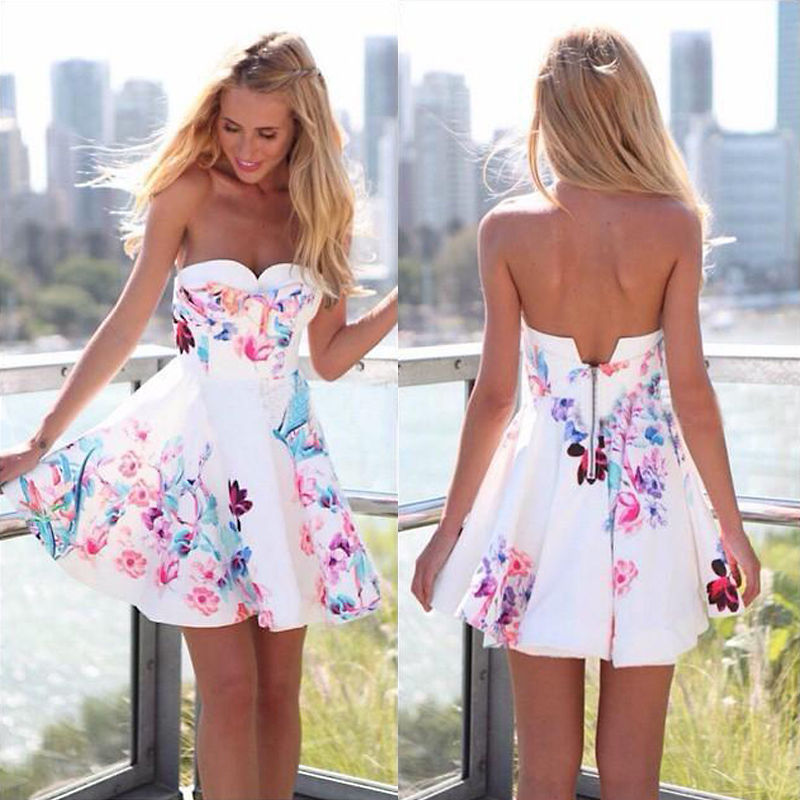 Sexy Women Summer Sleeveless Party Evening Cocktail Short Mini Dress